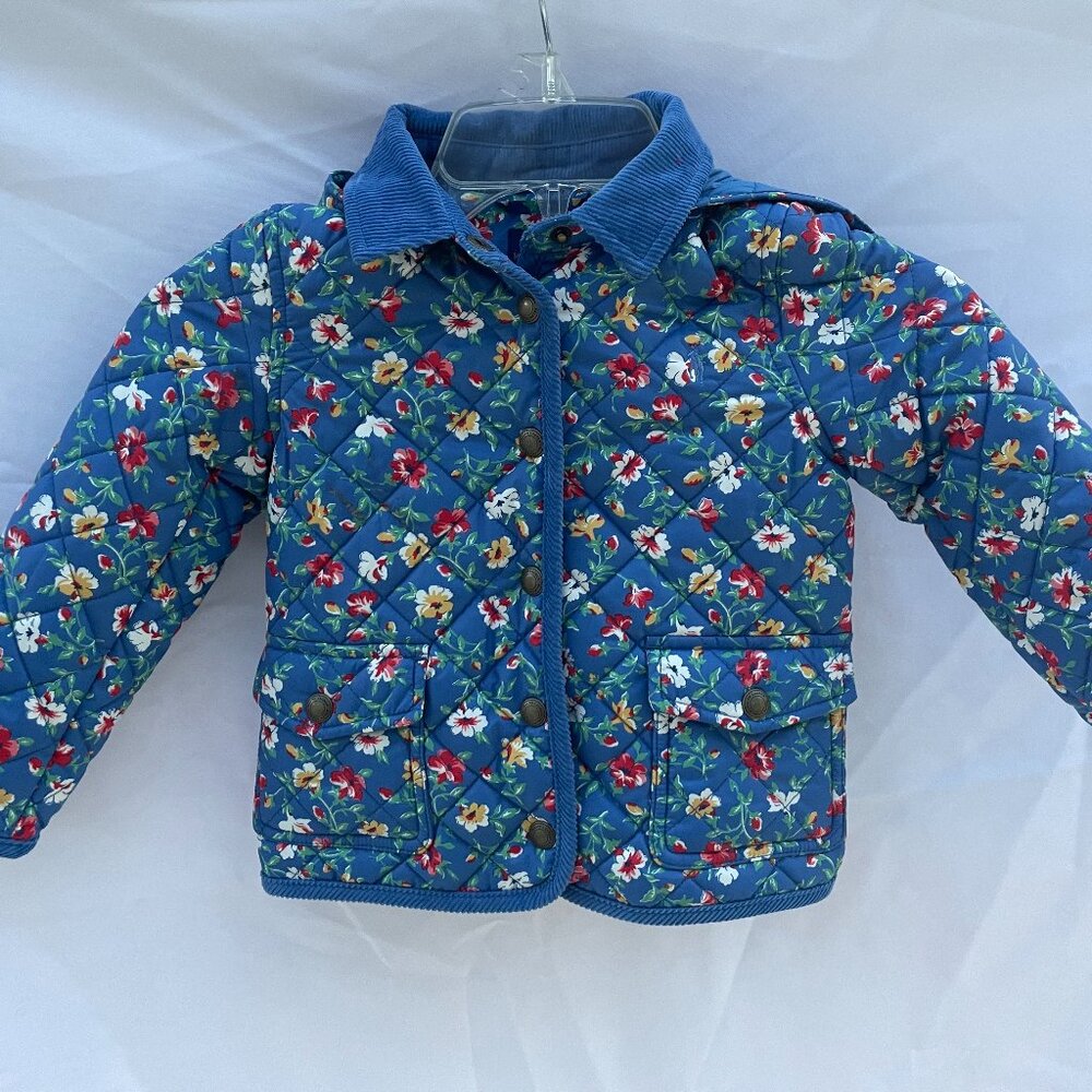 Polo Ralph Lauren Blue Floral Puffer Jacket